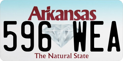 AR license plate 596WEA