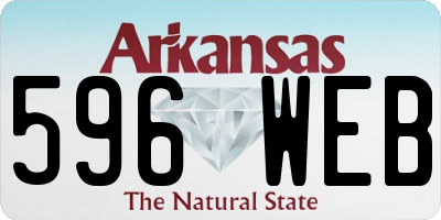 AR license plate 596WEB
