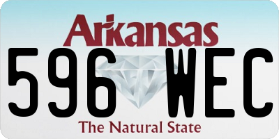 AR license plate 596WEC