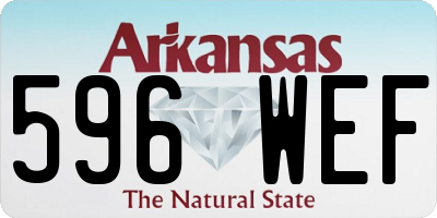 AR license plate 596WEF