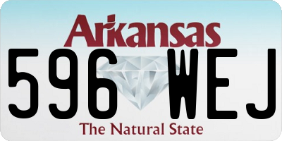 AR license plate 596WEJ