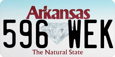 AR license plate 596WEK