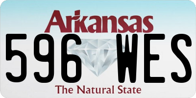 AR license plate 596WES