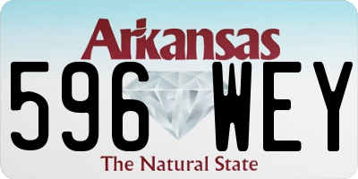 AR license plate 596WEY