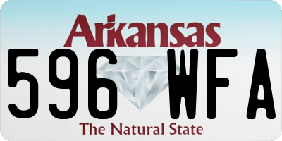 AR license plate 596WFA