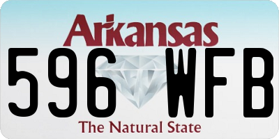 AR license plate 596WFB