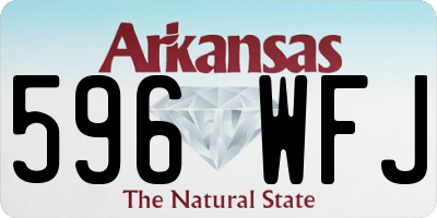 AR license plate 596WFJ