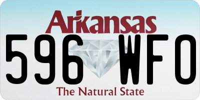AR license plate 596WFO