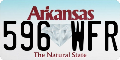 AR license plate 596WFR