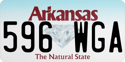 AR license plate 596WGA