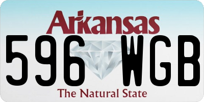 AR license plate 596WGB