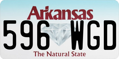 AR license plate 596WGD