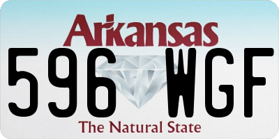 AR license plate 596WGF