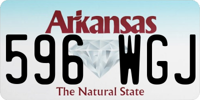 AR license plate 596WGJ
