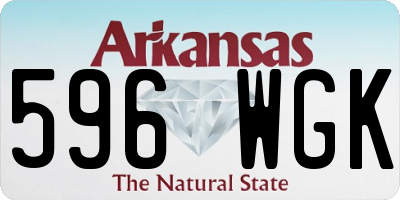 AR license plate 596WGK