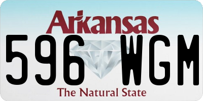 AR license plate 596WGM