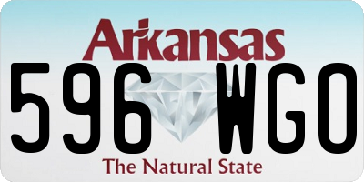 AR license plate 596WGO