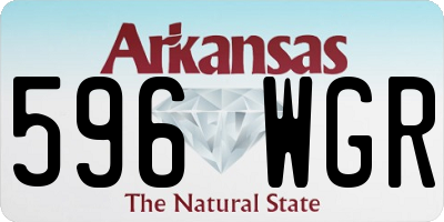 AR license plate 596WGR