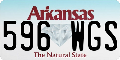 AR license plate 596WGS