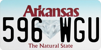 AR license plate 596WGU