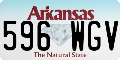 AR license plate 596WGV
