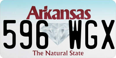 AR license plate 596WGX