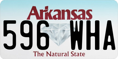 AR license plate 596WHA