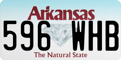 AR license plate 596WHB