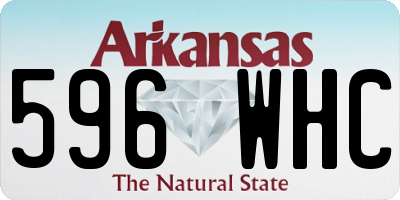 AR license plate 596WHC