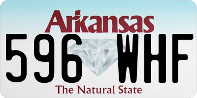 AR license plate 596WHF