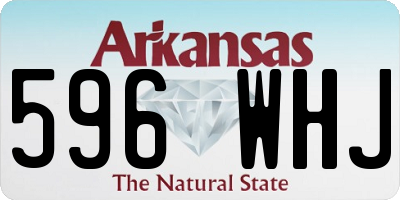 AR license plate 596WHJ
