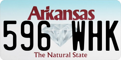 AR license plate 596WHK