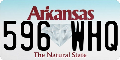 AR license plate 596WHQ