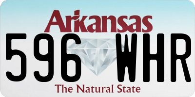 AR license plate 596WHR