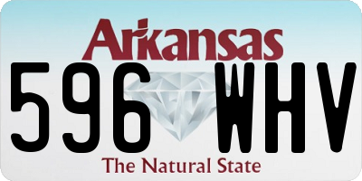 AR license plate 596WHV