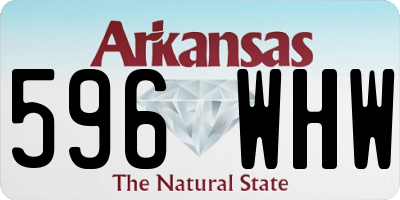 AR license plate 596WHW