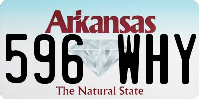 AR license plate 596WHY