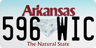 AR license plate 596WIC