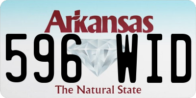 AR license plate 596WID