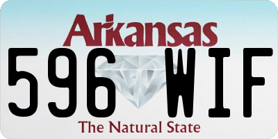 AR license plate 596WIF