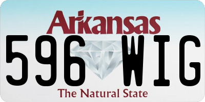 AR license plate 596WIG