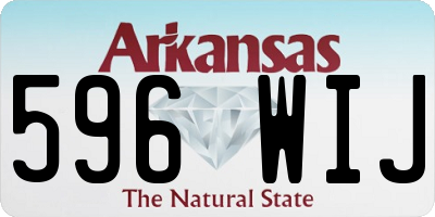 AR license plate 596WIJ