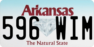 AR license plate 596WIM