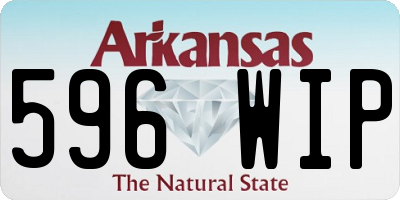 AR license plate 596WIP