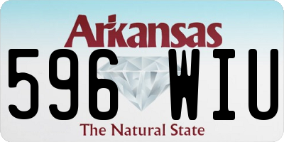 AR license plate 596WIU