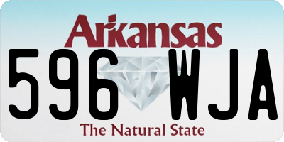 AR license plate 596WJA