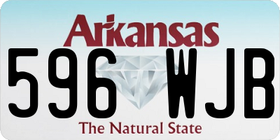 AR license plate 596WJB