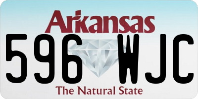 AR license plate 596WJC