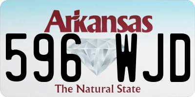 AR license plate 596WJD