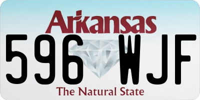 AR license plate 596WJF